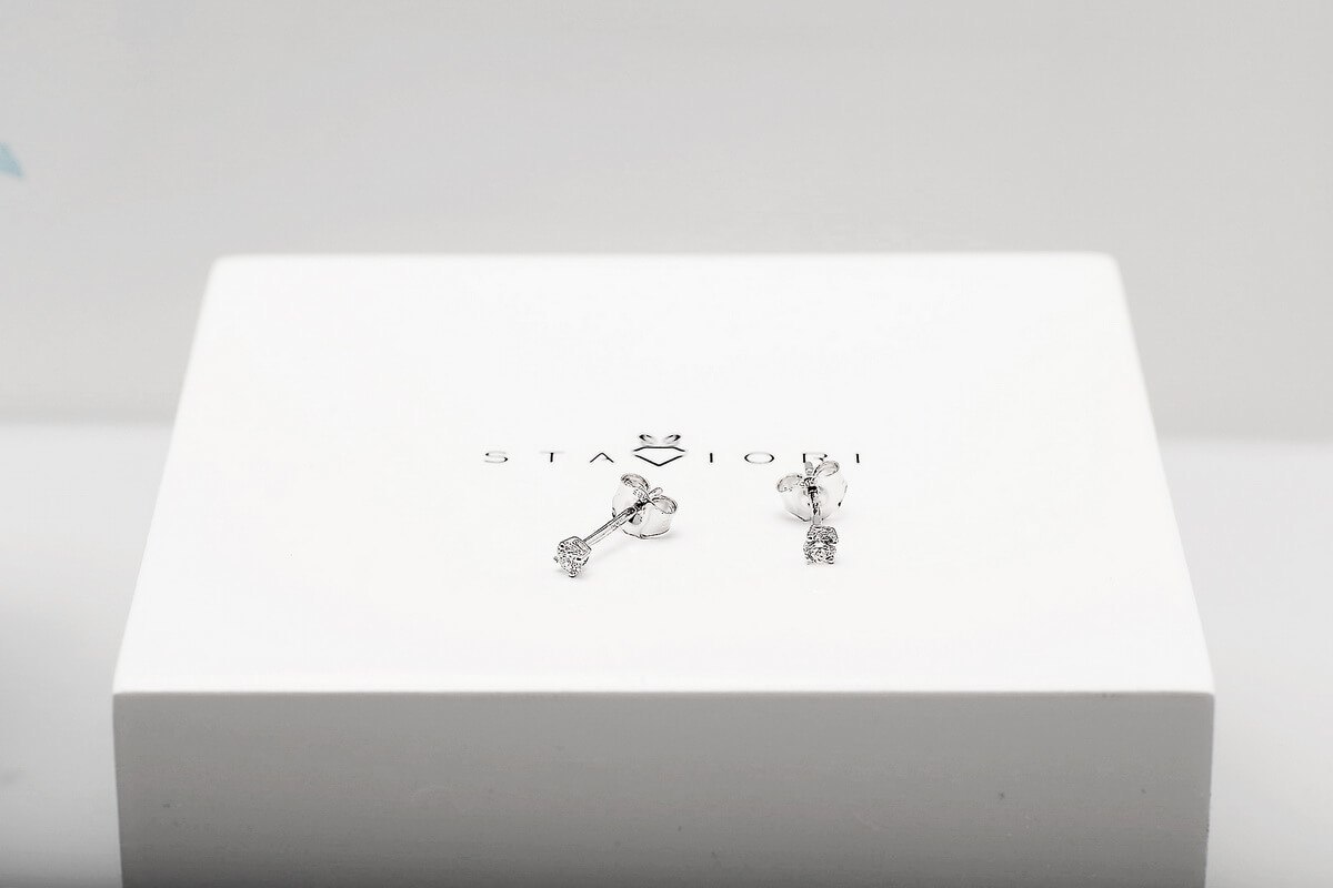 Złote kolczyki KZD5015M - Diament